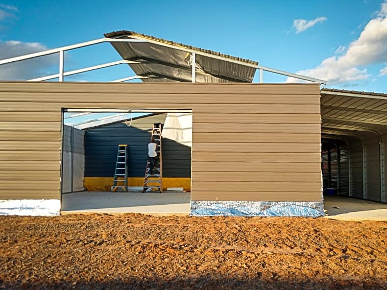 pole barn garages vs portable steel garages