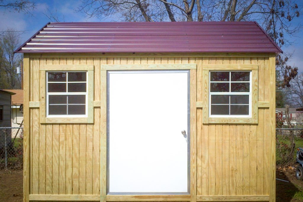 wood garage shed